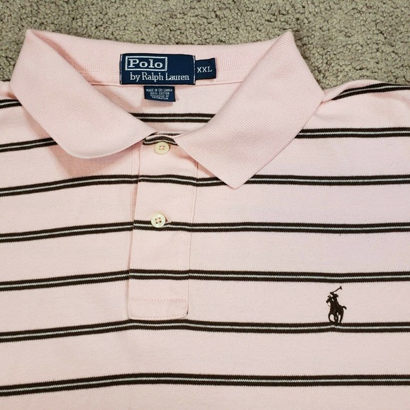 Polo Ralph Lauren Other - Polo Ralph Lauren Polo Shirt 2X Pink Striped Brown